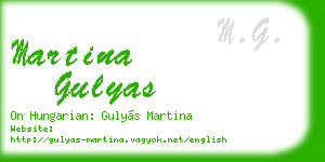 martina gulyas business card