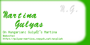 martina gulyas business card